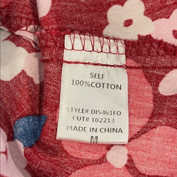 FORE Floral Babydoll Cottage Core Dress with Puff Sleeves Size M - Picture 6 of 6